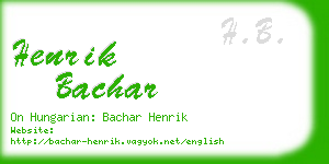 henrik bachar business card